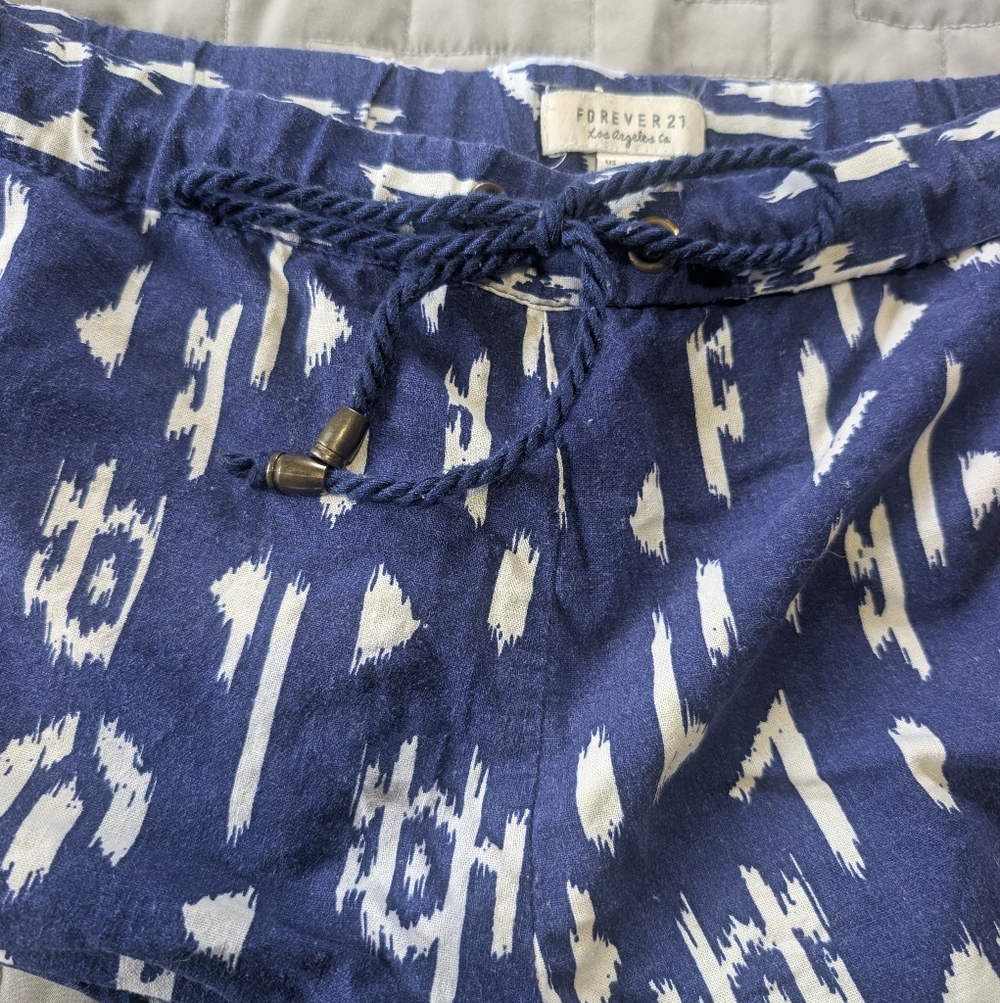 Forever 21 Navy and White Patterned Shorts